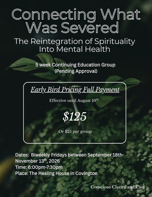 Connecting What was Severed: Early Bird Pricing-Full Payment