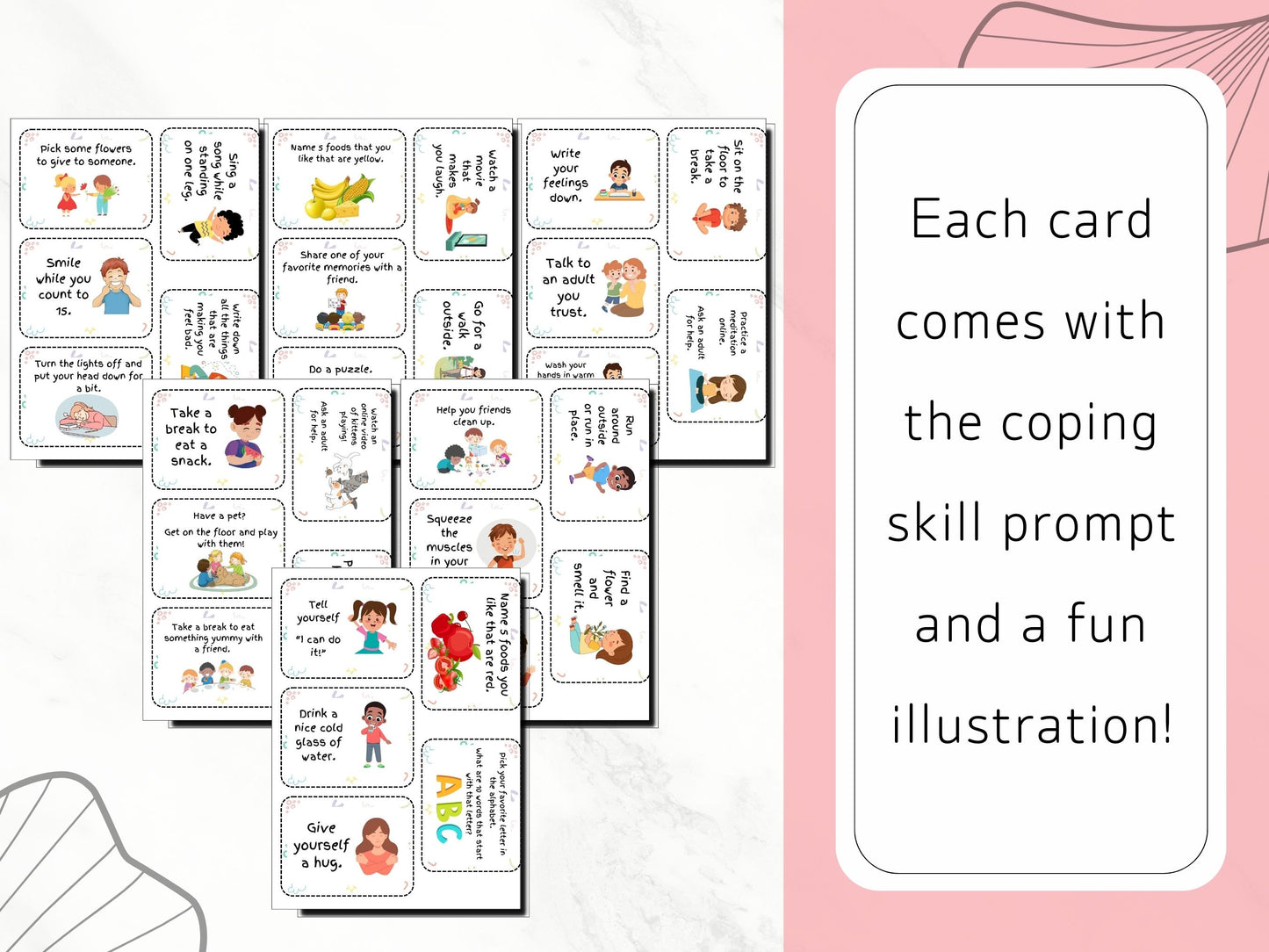 Coping Skill Cards for Kids- Digital PDF