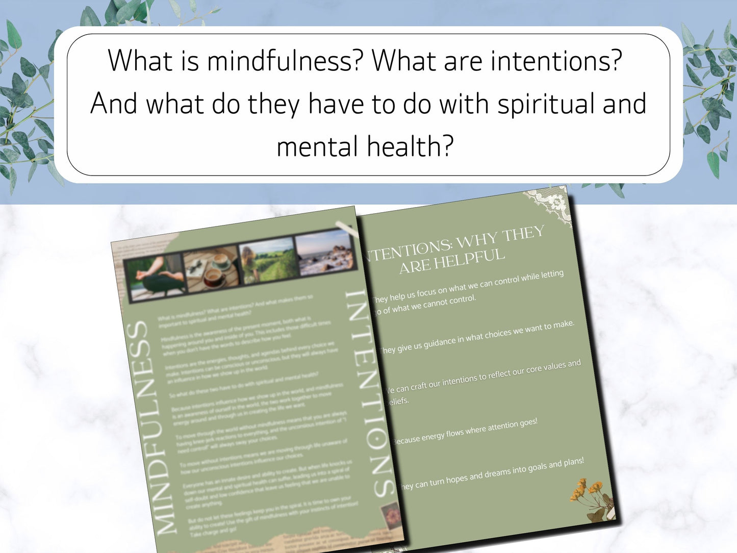 The Mindful Mornings: Intentions and Wellness Digital Workbook
